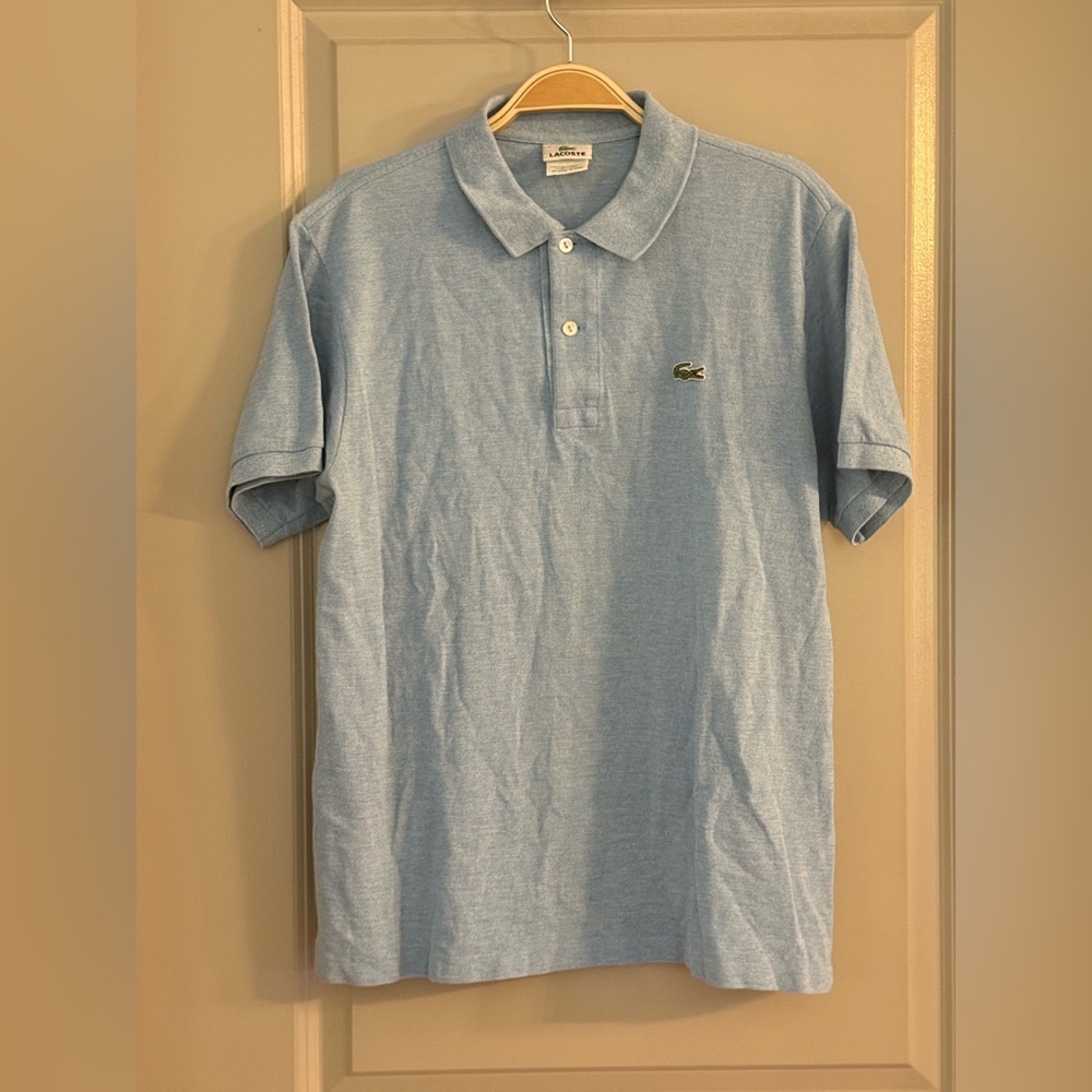 Vintage Lightly Worn Light Blue Men’s Classic Fit Lacoste Polo Size 4 - Picture 2 of 11